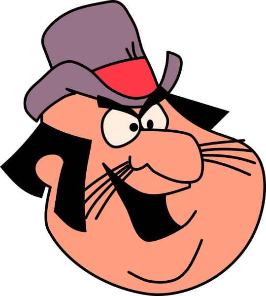 Clipart showing the face of a fat man