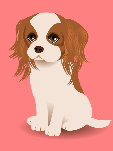 Clipart image of a cute puppy