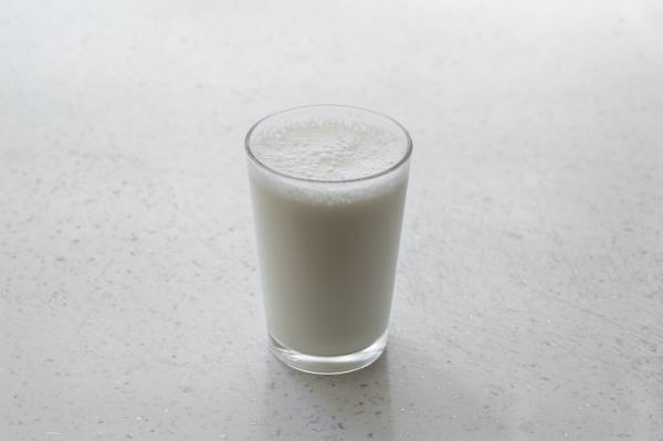 photo of a glass of milk