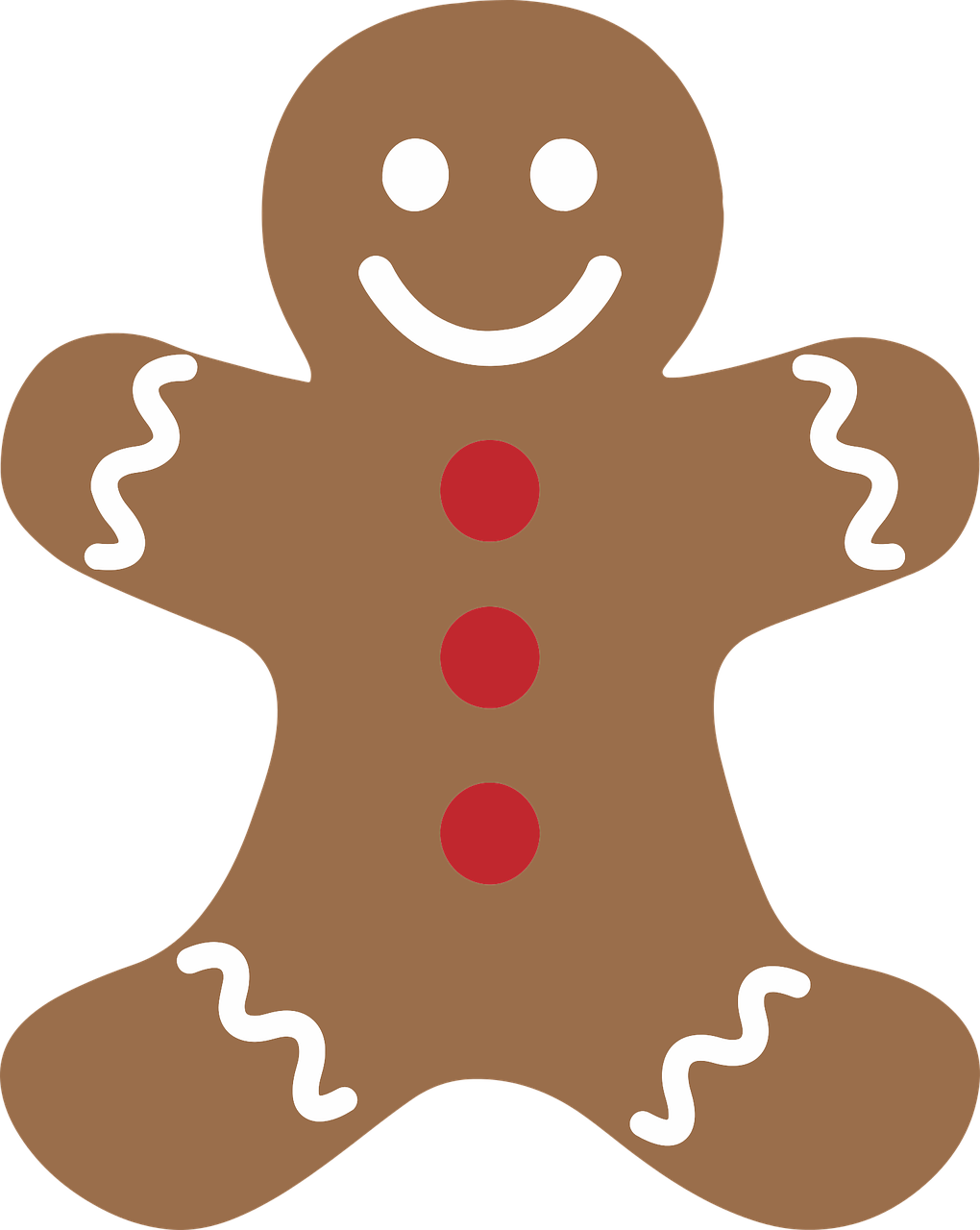 Clipart Image of a gingerbread man
