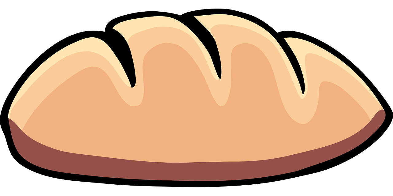 Clipart image of a loaf of bread.