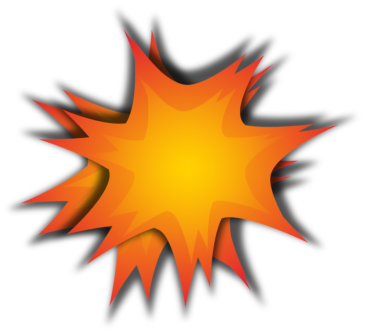 Clipart image showing an explosion