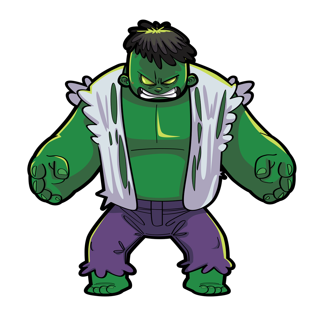 Clipart image of the Incredible Hulk