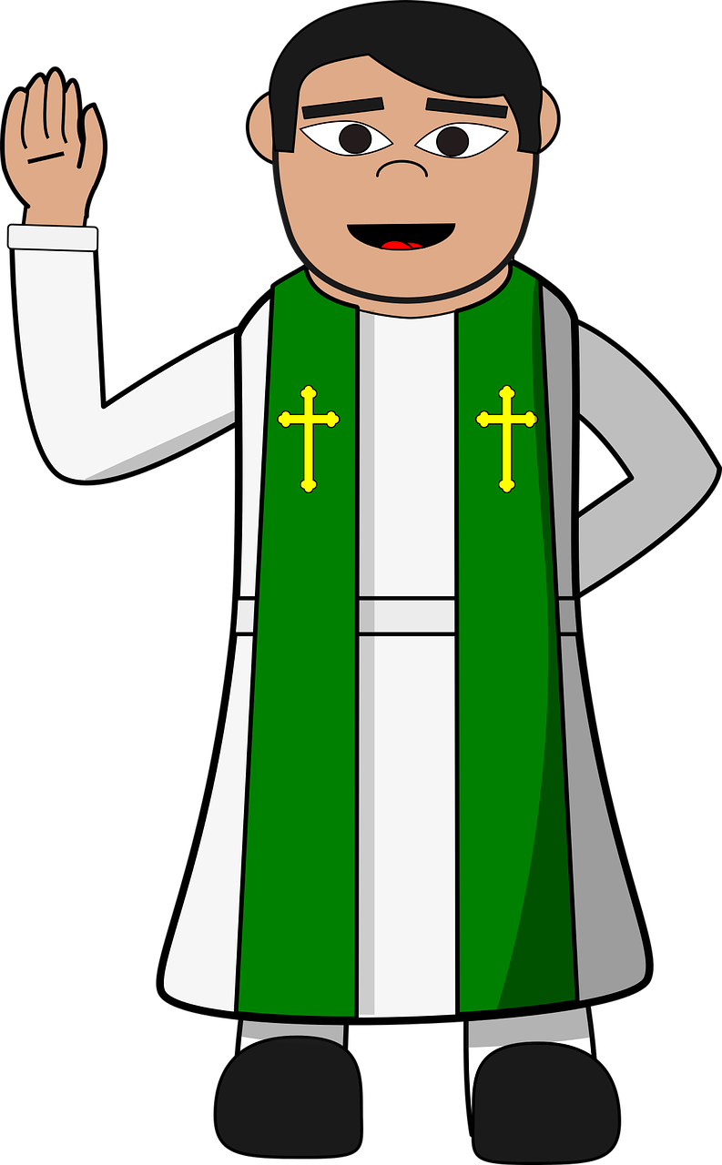 Clipart image of a vicar/pastor