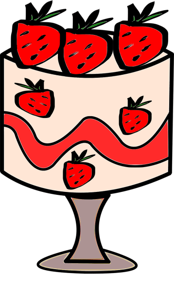 Clipart image of a portion of trifle.