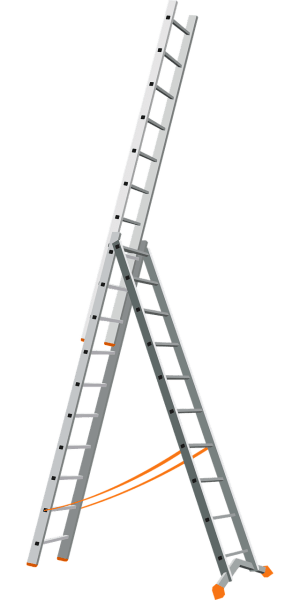 Clipart image of a very large stepladder.