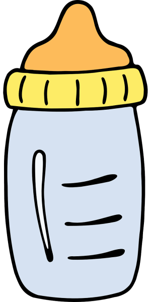 Clipart image of a baby's bottle