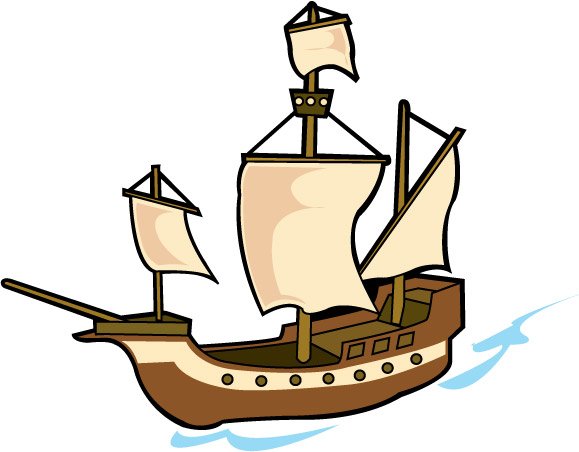 clipart image of a sailing ship