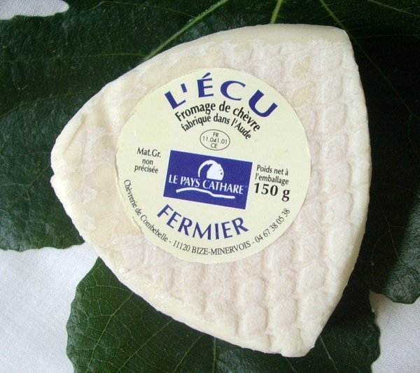 Photo of a block of Bize Minervois cheese.