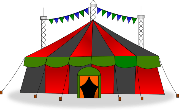 Clipart image of a circus.
