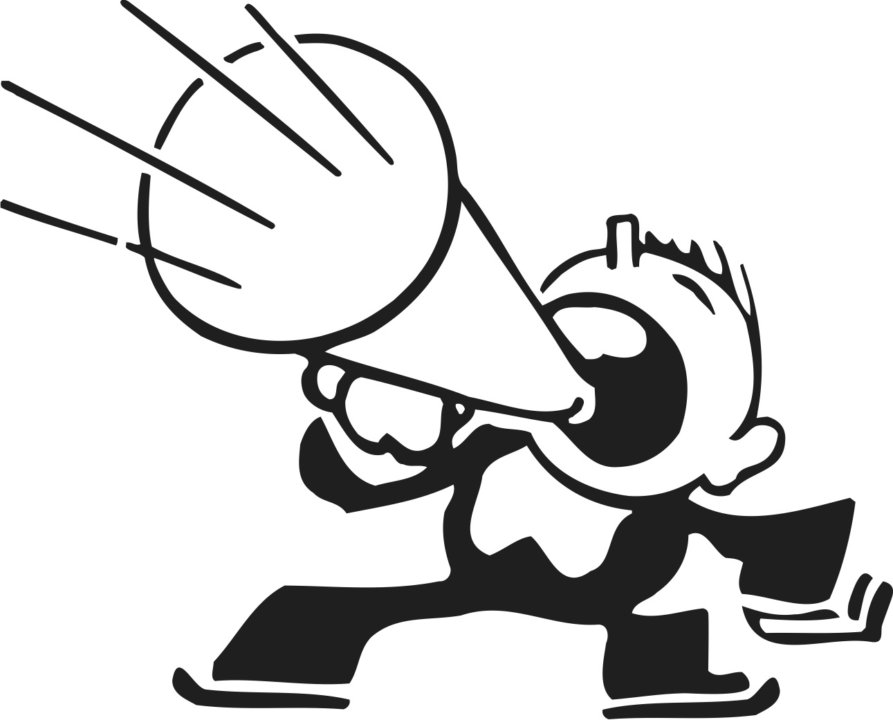 Clipart of a man with a megaphone