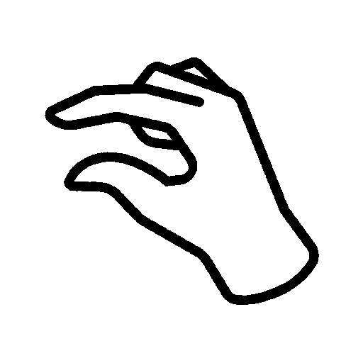 clipart image of a hand with forefinger and thumb denoting something very small