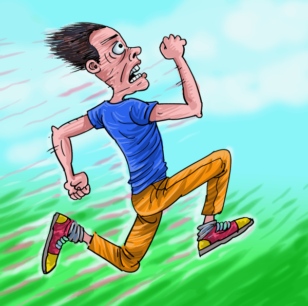 Clipart image of a runner