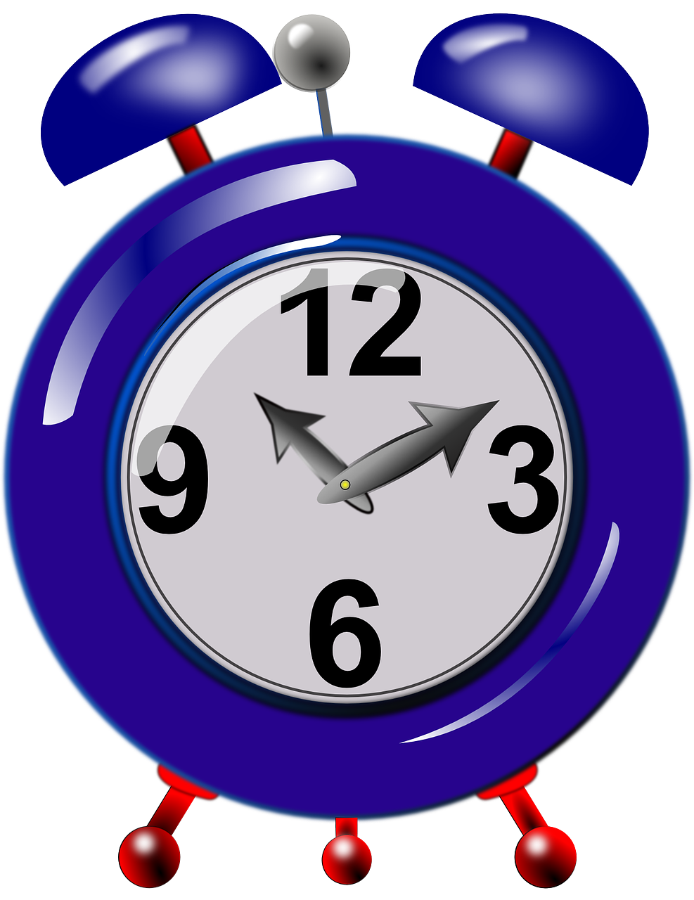 Clipart image of an alarm clock