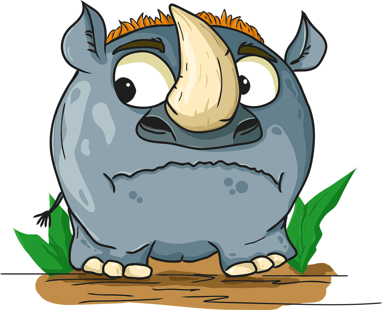 Clipart image ofa rhino
