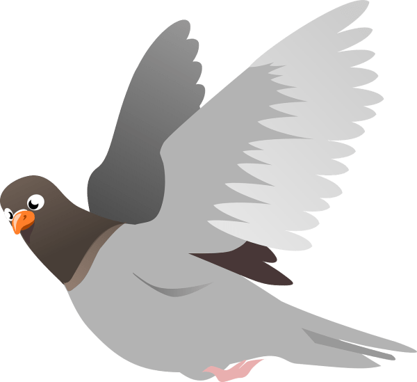 Clipart image of a pigeon.