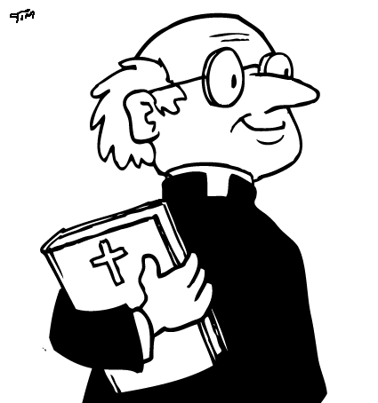 Clipart image of a vicar