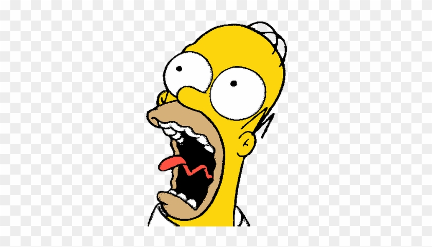 Clipart image of Homer Simpson, screaming