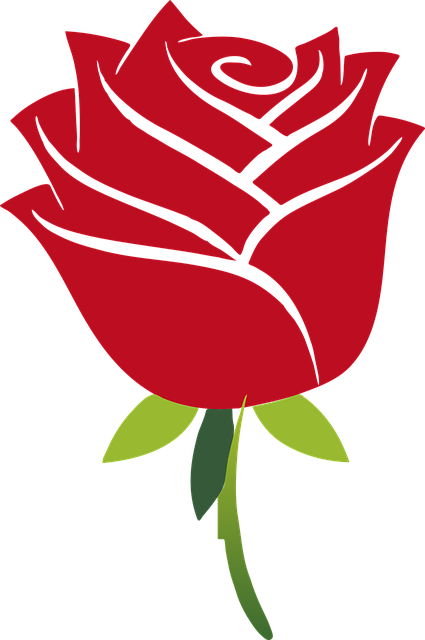 Clipart image of a rose
