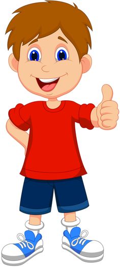 Clipart image of a happy boy.