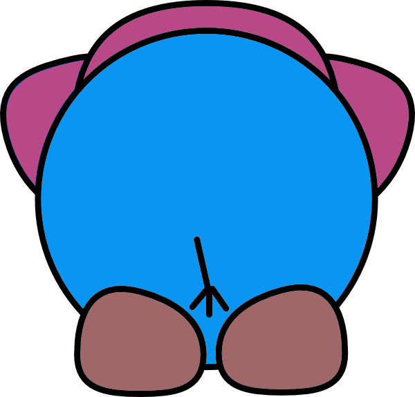 Clipart image of a woman with a big butt.
