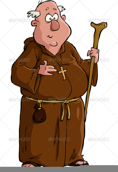 Clipart image of a monk.