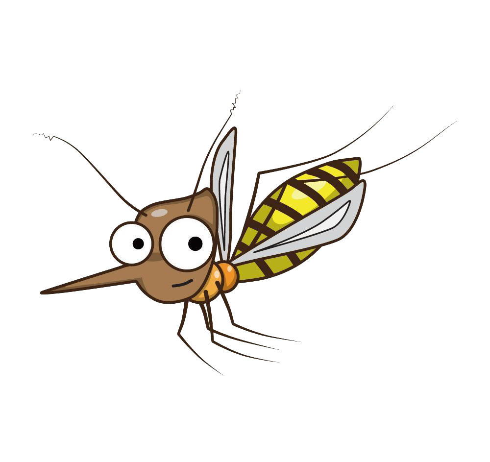 Cartoon image of a mosquito.