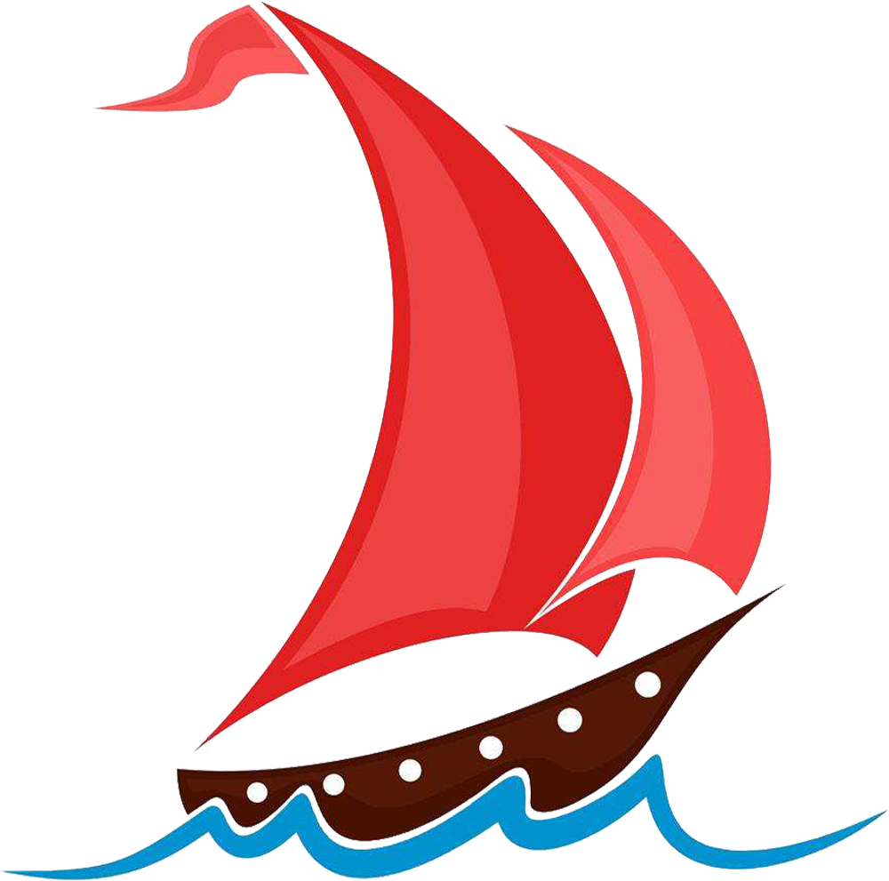 clipart image of a sailing boat.