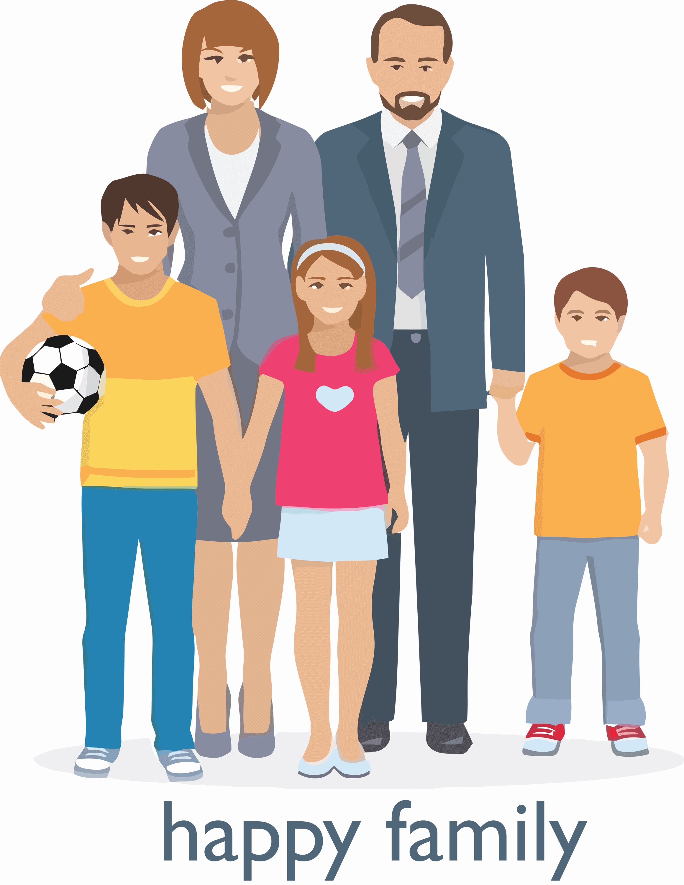 Clipart image of a family.