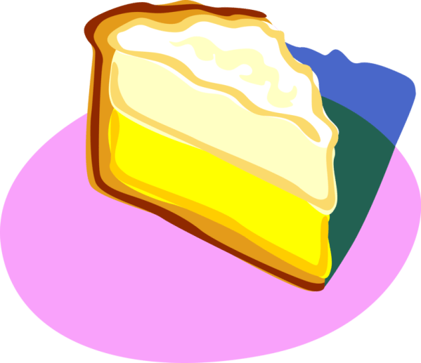 Clipart image of a slice of cake.