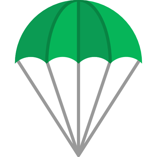 clipart image of a parachute.