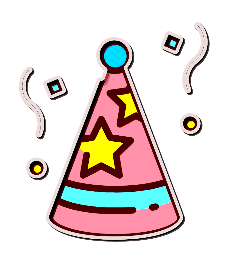 Clipart image of a party hat.