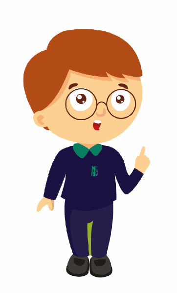 Clipartimage of a swotty schoolboy