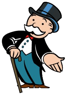 Clipart image of an old-fashioned banker