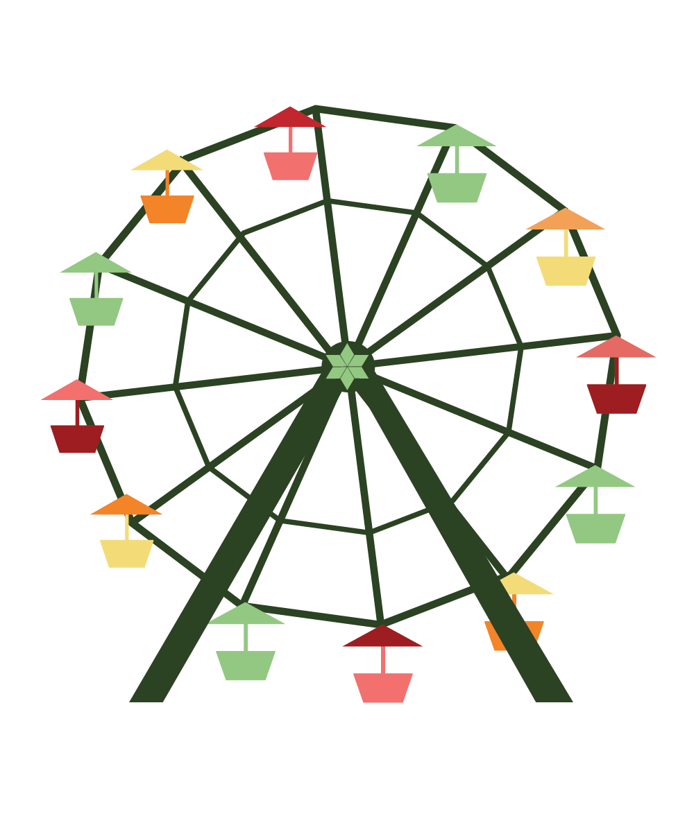 Clipart image of a ferris wheel.