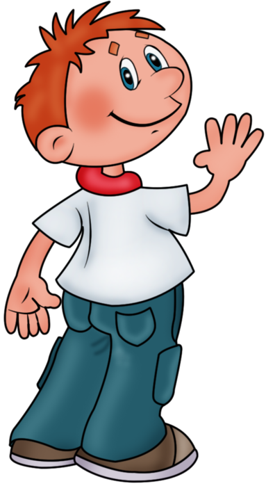 Clipart image of a happy-go-lucky boy