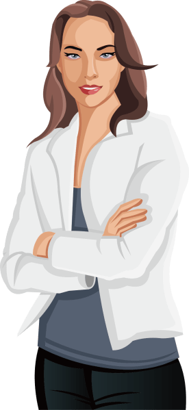 Clipart image of a well-dressed woman