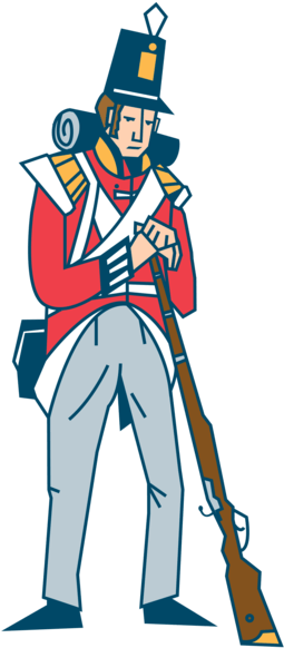 Clipart image of a redcoat.