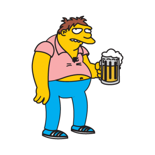 Clipart image of Barney from The Simpsons