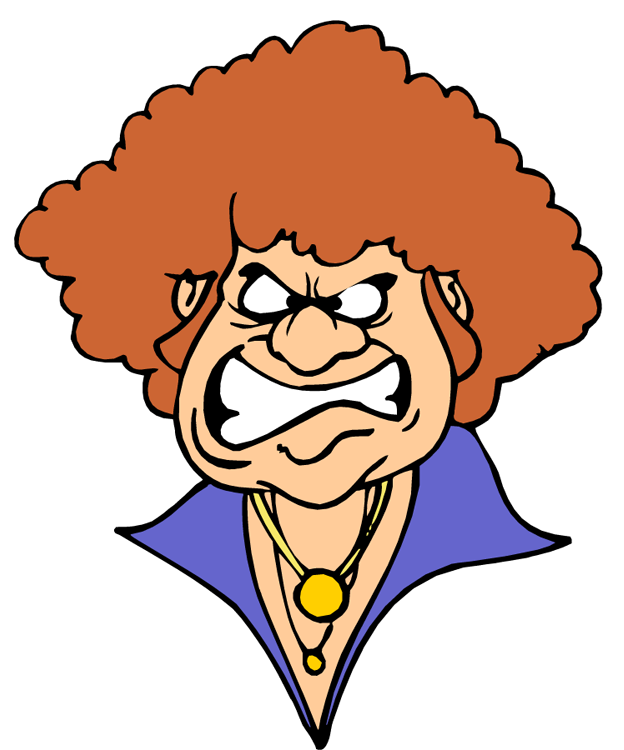 Clipart image of an angry woman
