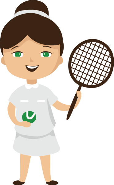 Clipart of a tennis player