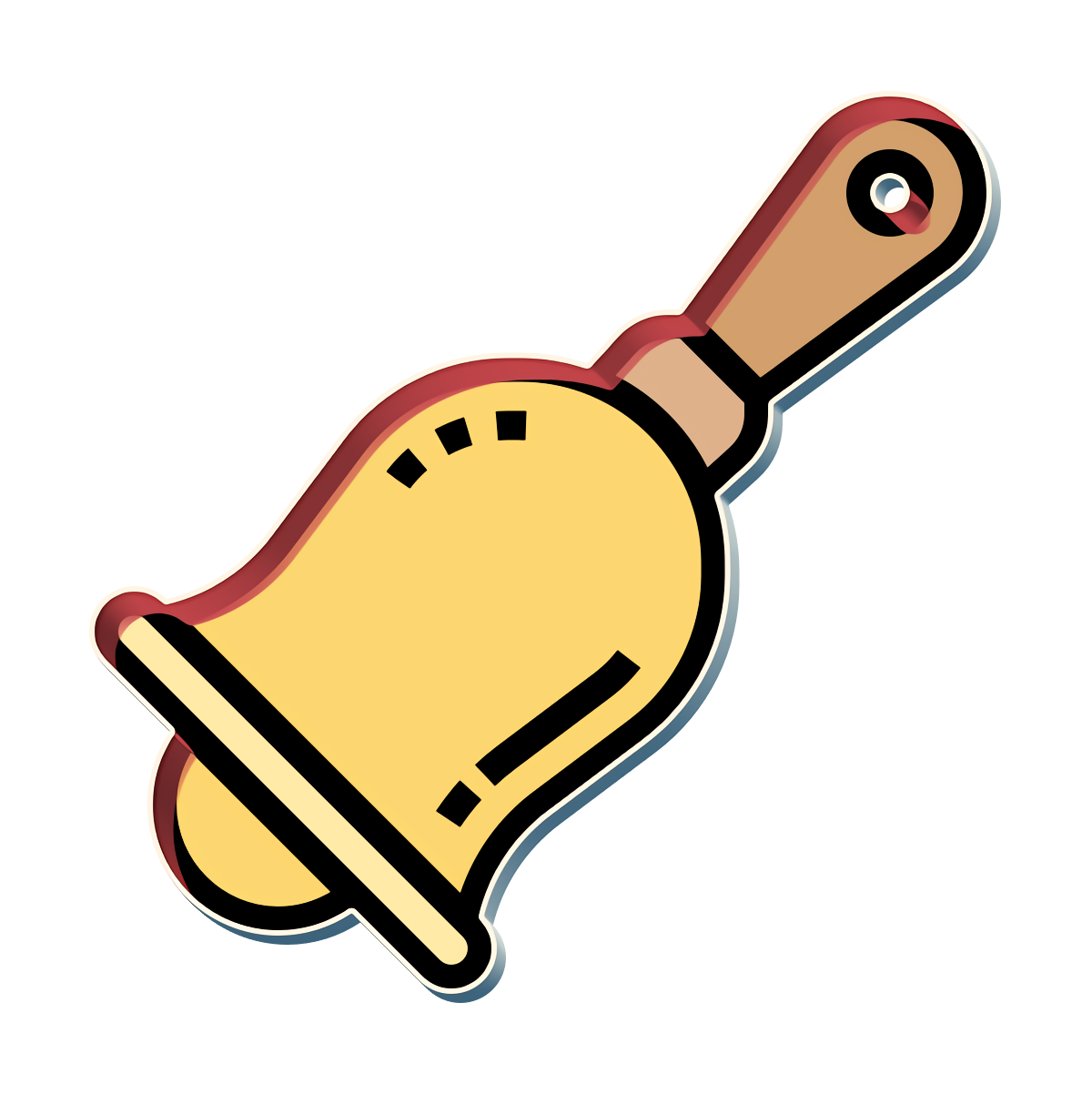 Clipart image of a handbell