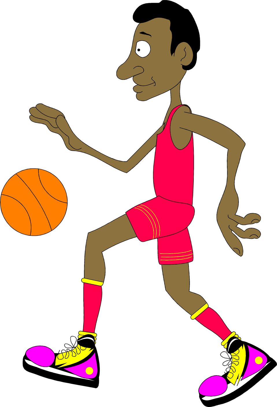 Clipart image of a basketball player