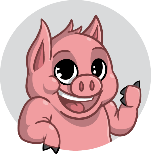 Clipart Image of a pig